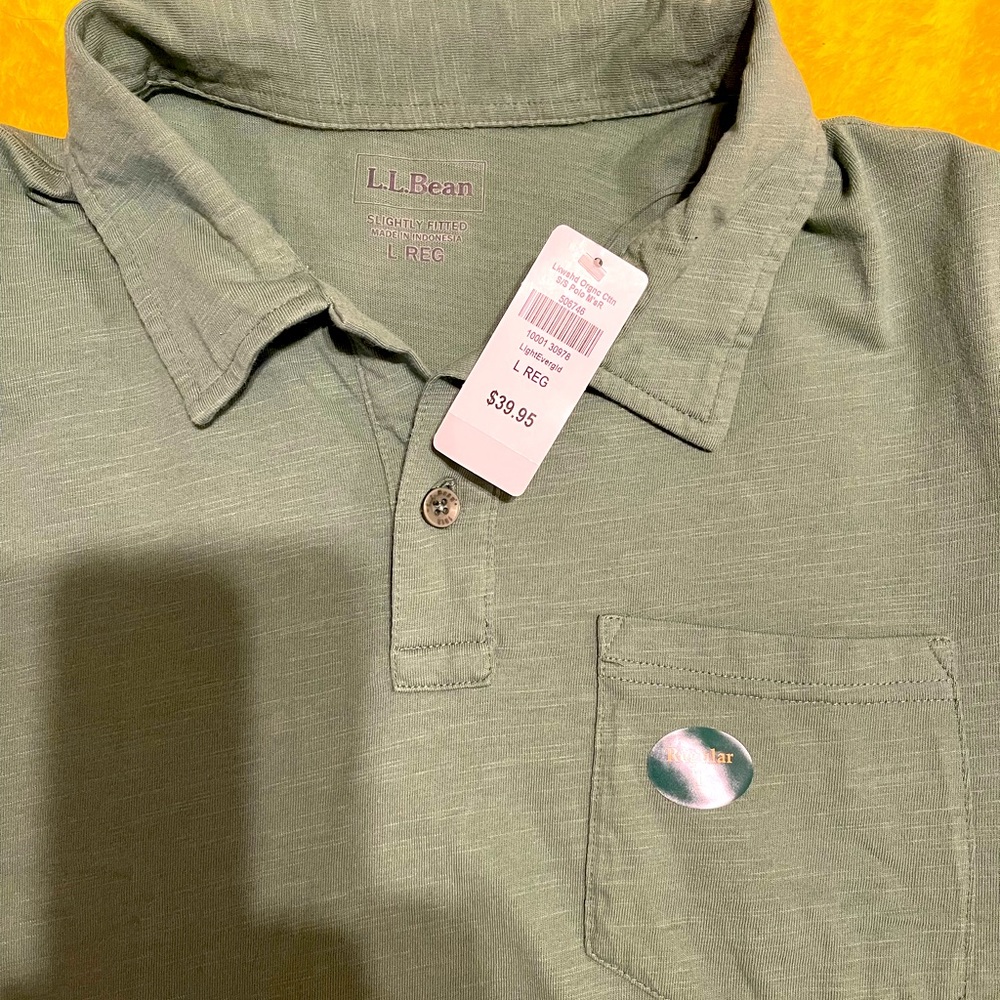 NWT LL Bean Mens Polo Large